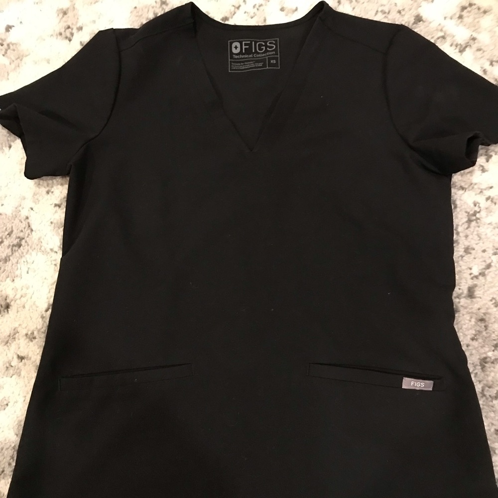 FIGS SCRUB SET BLACK XS